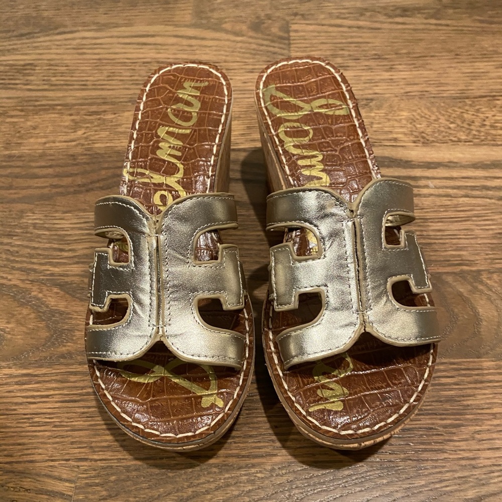 Sam Edelman Women's Ronie Logo Wedge Sandals